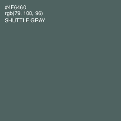 #4F6460 - Shuttle Gray Color Image